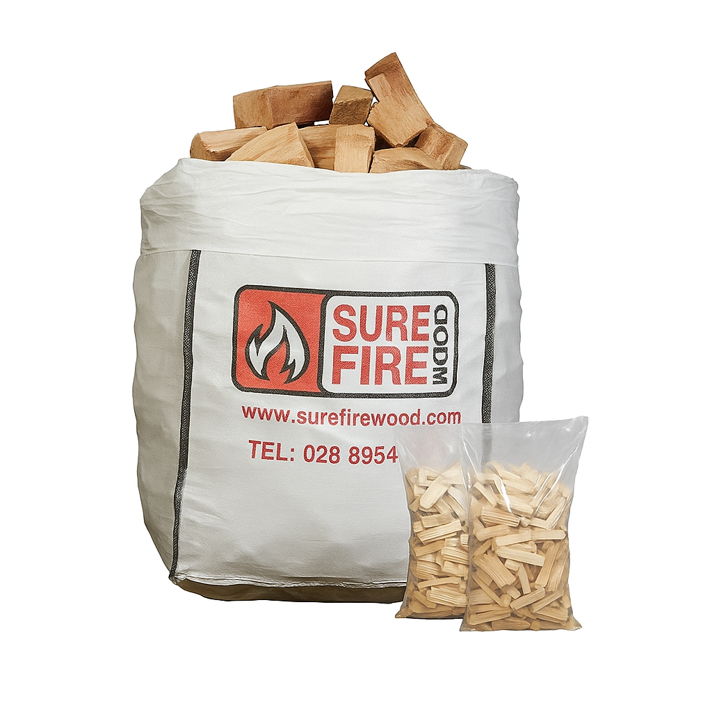 Special Offer Kiln Dried Firewood XL Jumbo Bag (inc. 2x Free Large Saver Kindling Bags)