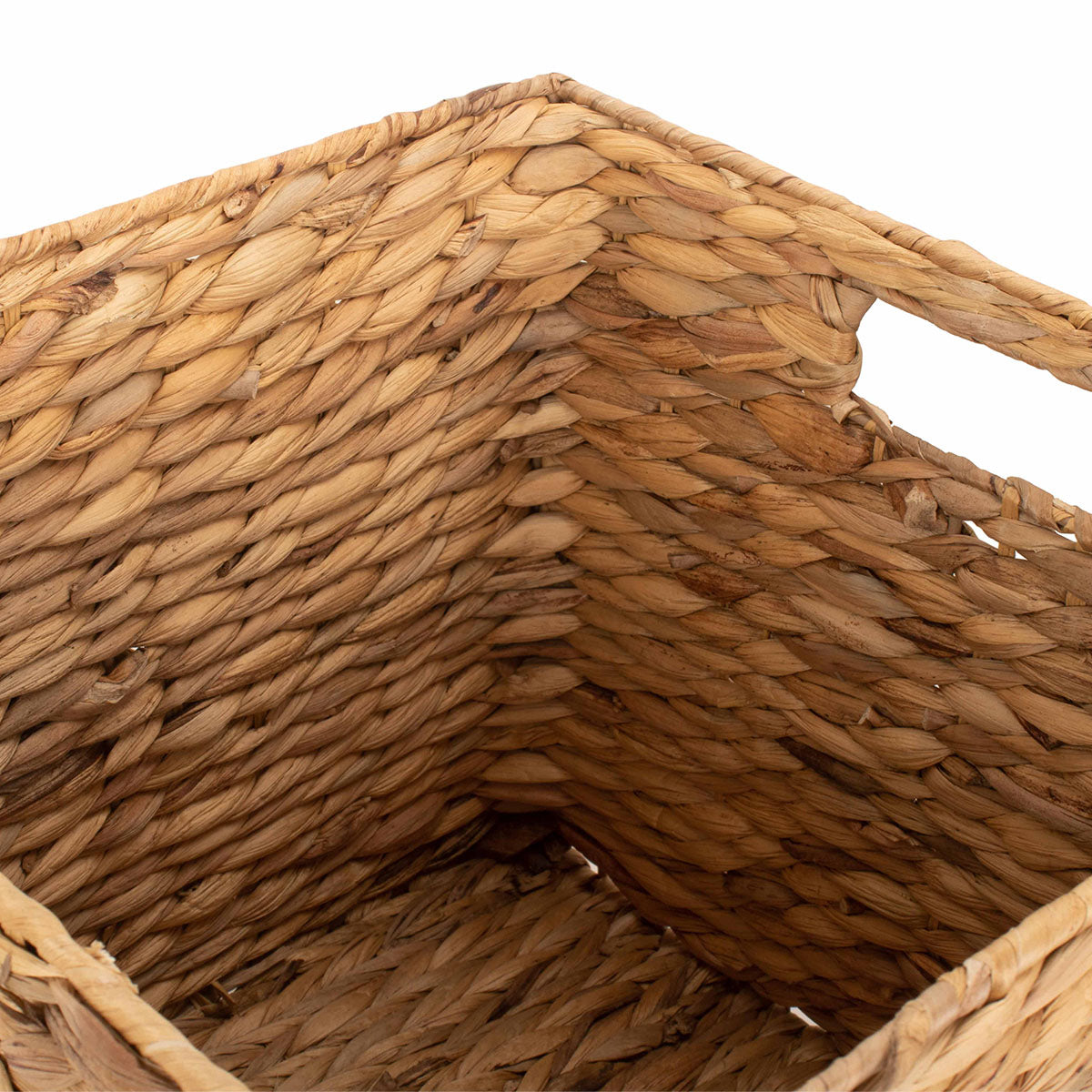 Small Water Hyacinth Square Storage Basket