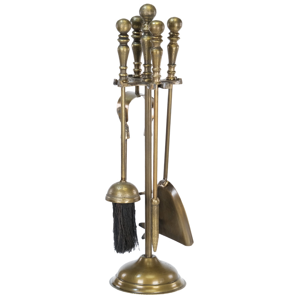 Antique Brass Fireside Companion Set