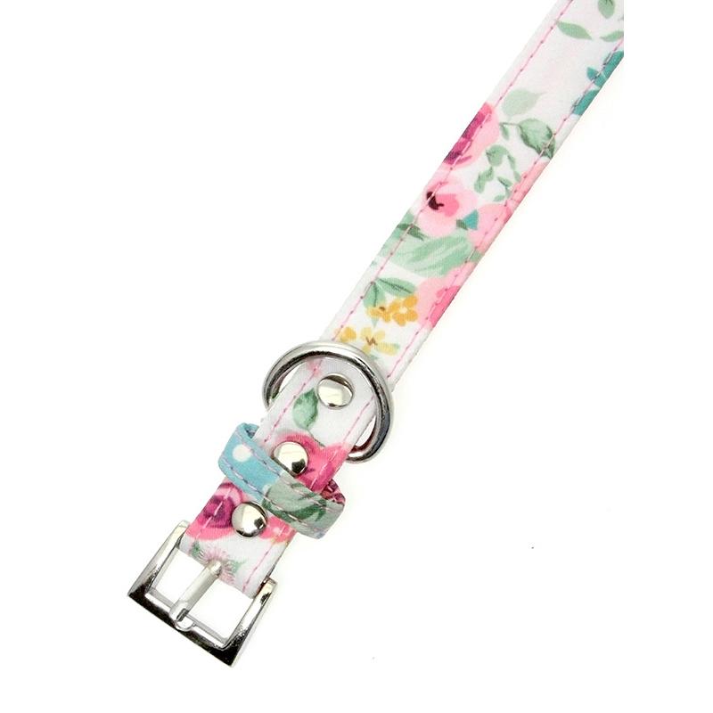 Pink Floral Cascade Fabric Collar