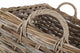 Large Rectangular Grey Rattan Hallway Log Basket