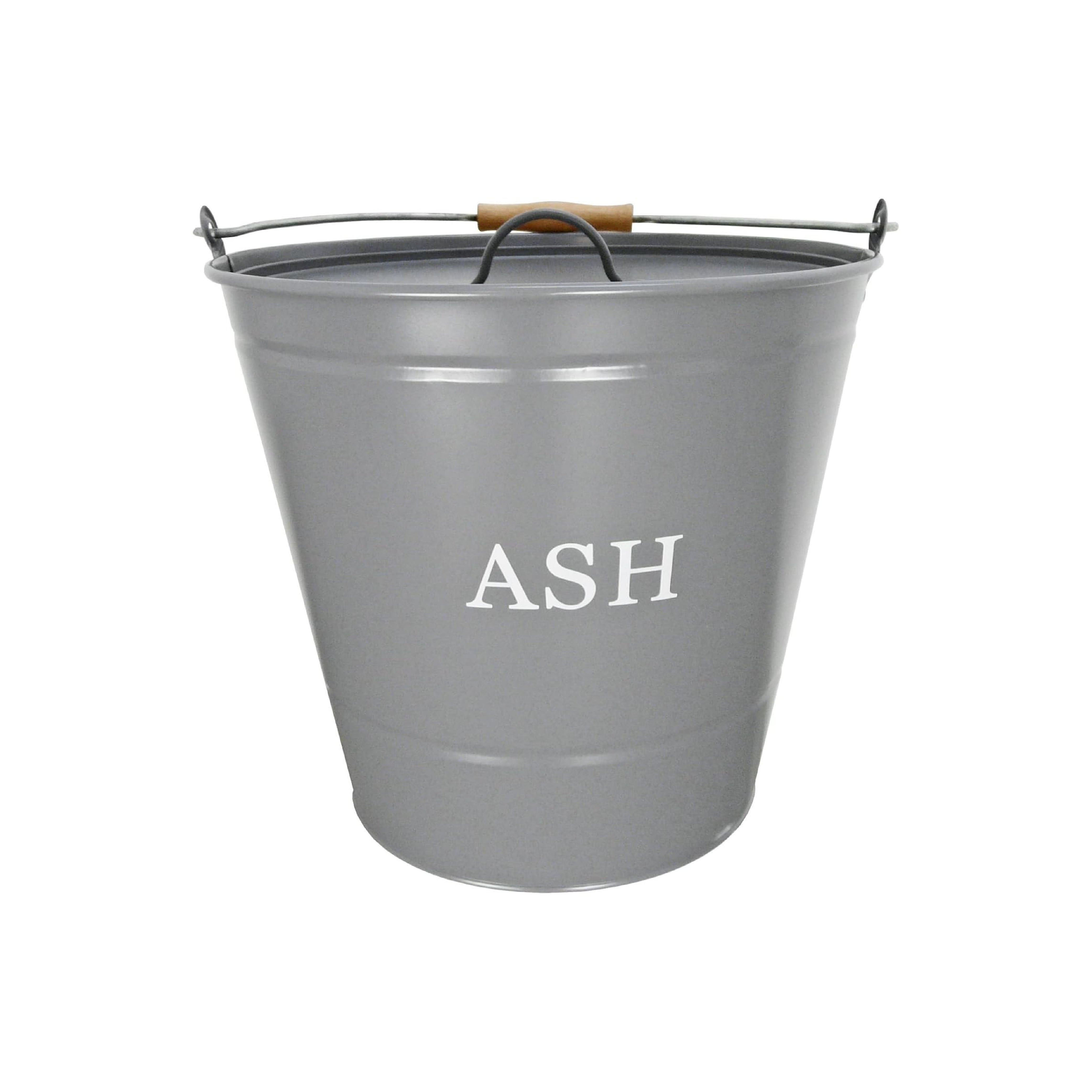 Grey Ash Bucket with Lid