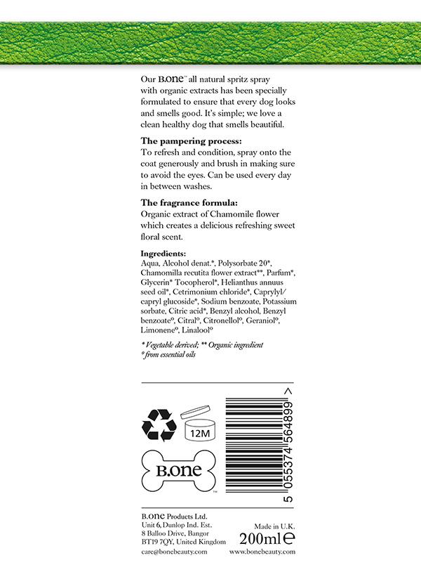 All Natural Sweet Chamomile Dog Spritz (200ml)