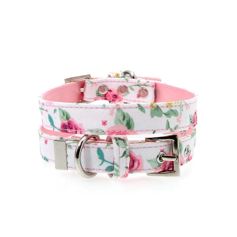 Pink Floral Cascade Fabric Collar