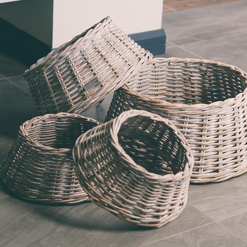 Grey Rattan Christmas Tree Skirt