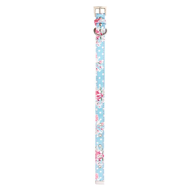 Vintage Rose Floral Fabric Collar & Lead Set