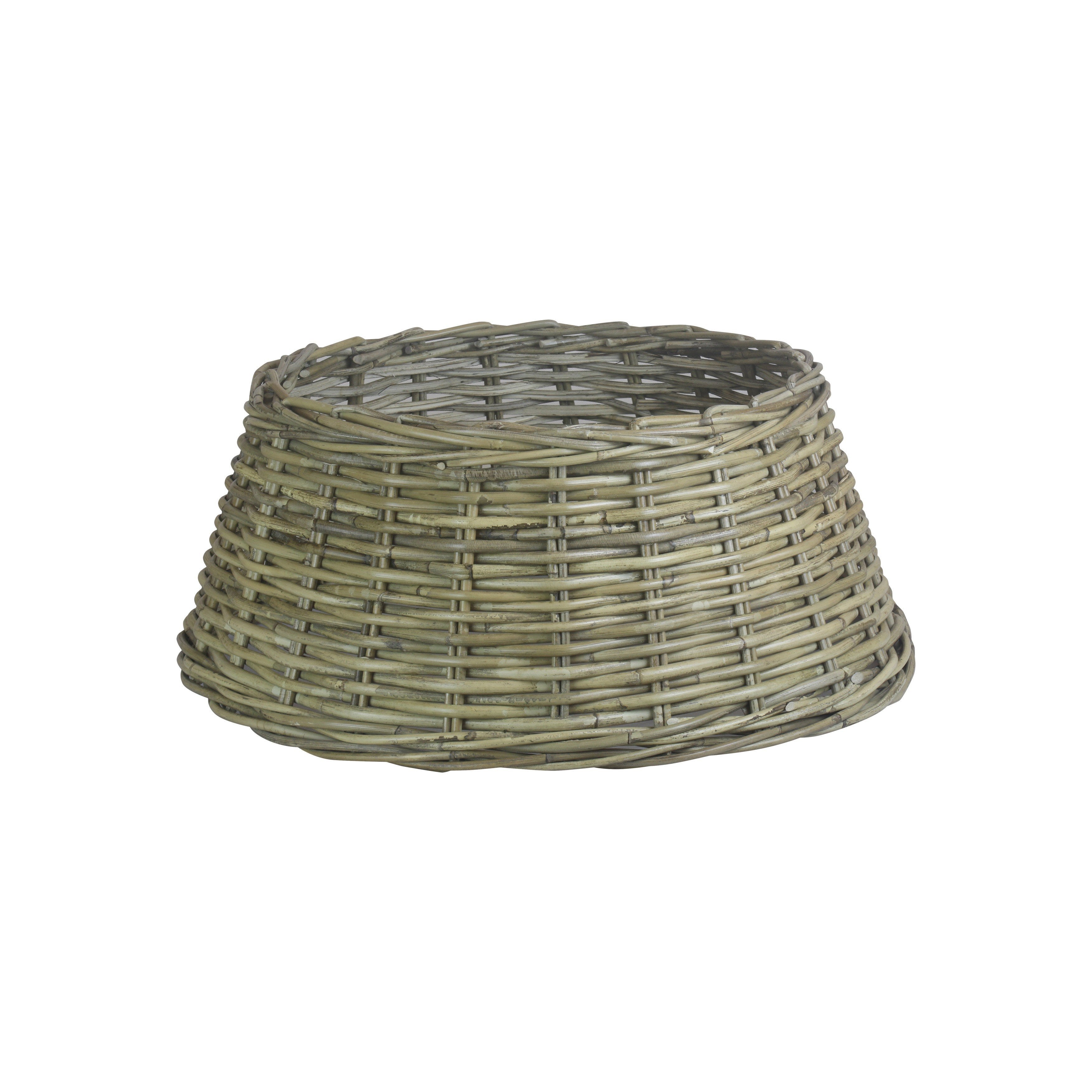 Grey Rattan Christmas Tree Skirt