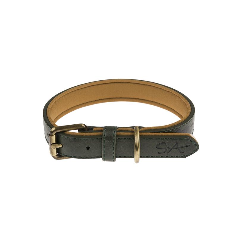 Stamped Design Collar - Forest Green